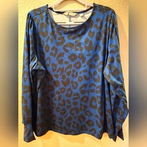 G BY Giuliana Leopard print 1X sweater